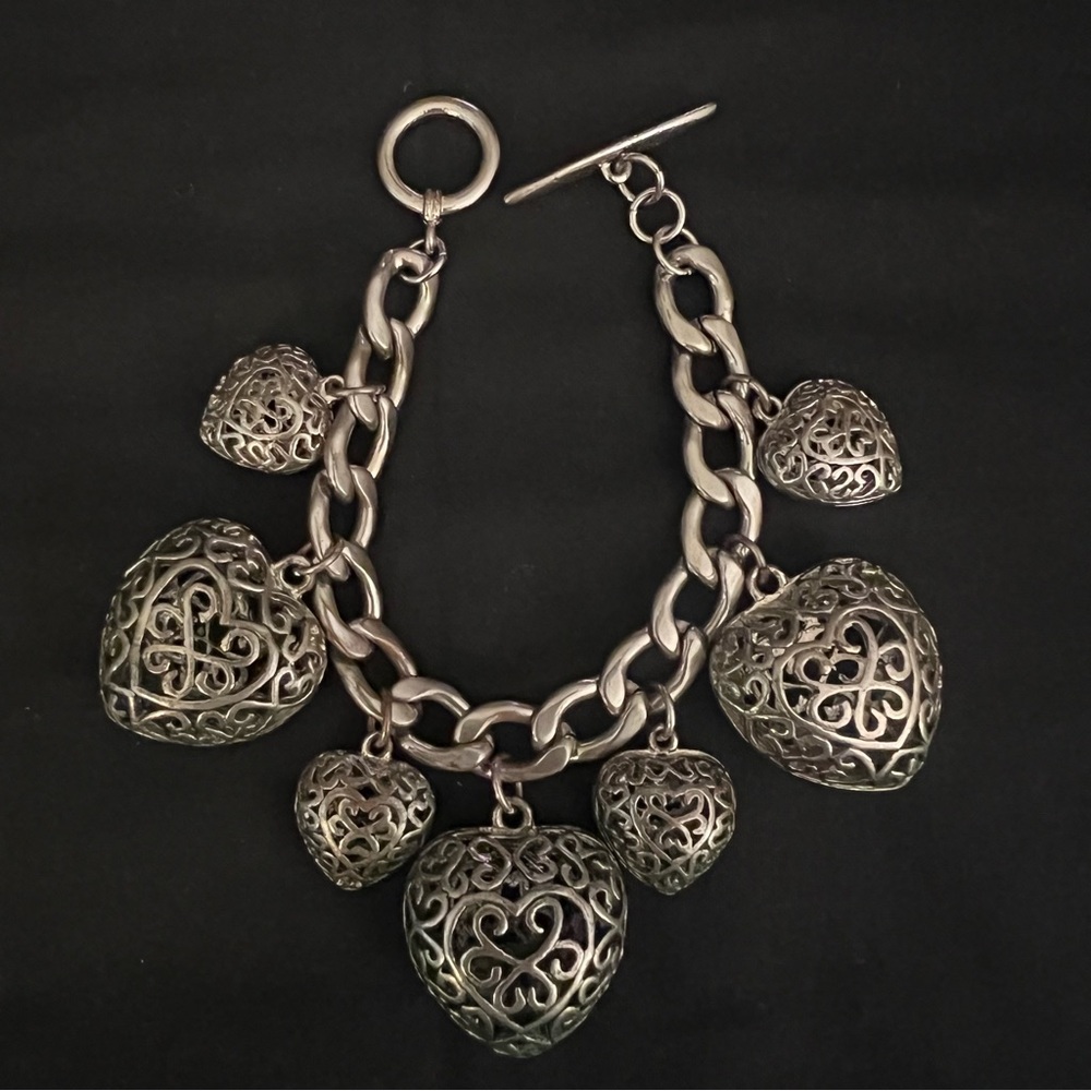 Silver Heart Charm Bracelet